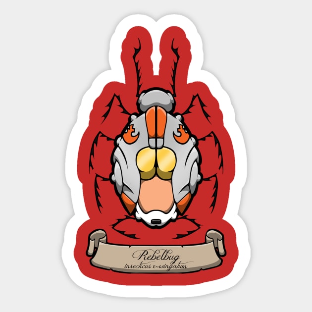 Rebel fighter insect Sticker by yayzus